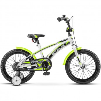 Велосипед STELS 16" Arrow V020 (LU085302) белый/зелёный, с рамой 8,5"