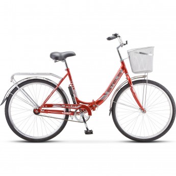 Велосипед STELS 26" Pilot 810 (с корзиной) (LU093334) красный, 2023 Велосипед STELS 26" Pilot 810 (с корзиной) (LU093334) красный, 2023
