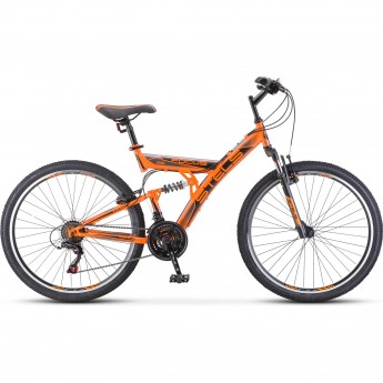 Велосипед STELS Focus 26" V 18 sp V030 оранжевый/черный (LU086305), рама 18", 2023 Велосипед STELS Focus 26" V 18 sp V030 оранжевый/черный (LU086305), рама 18", 2023