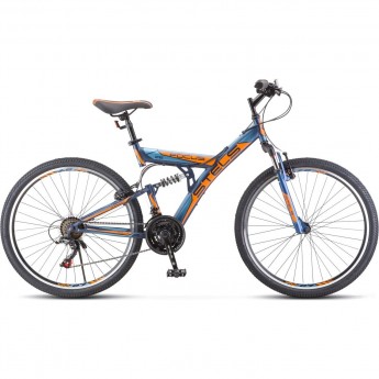 Велосипед STELS Focus 26" V 18 sp V030 темно-синий/оранжевый (LU086305), рама 18", 2023 Велосипед STELS Focus 26" V 18 sp V030 темно-синий/оранжевый (LU086305), рама 18", 2023