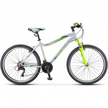 Велосипед STELS Miss-5000 V V050 серебристый/салатовый (LU096326), рама 18"