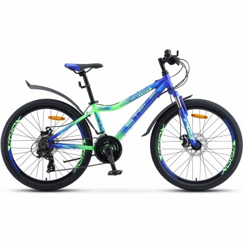 Велосипед STELS Navigator 24" 450 MD V030 синий/неоновый-зеленый (LU093466), рама 13", 2023 Велосипед STELS Navigator 24" 450 MD V030 синий/неоновый-зеленый (LU093466), рама 13", 2023