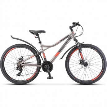 Велосипед STELS Navigator 610 MD V050 Серый/Красный 26Ø (LU098465), рама 14", 2023 Велосипед STELS Navigator 610 MD V050 Серый/Красный 26Ø (LU098465), рама 14", 2023