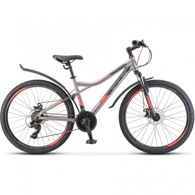 Велосипед STELS Navigator 610 MD V050 Серый/Красный 26Ø (LU098465), рама 14", 2023 JU000409542022JU0004971